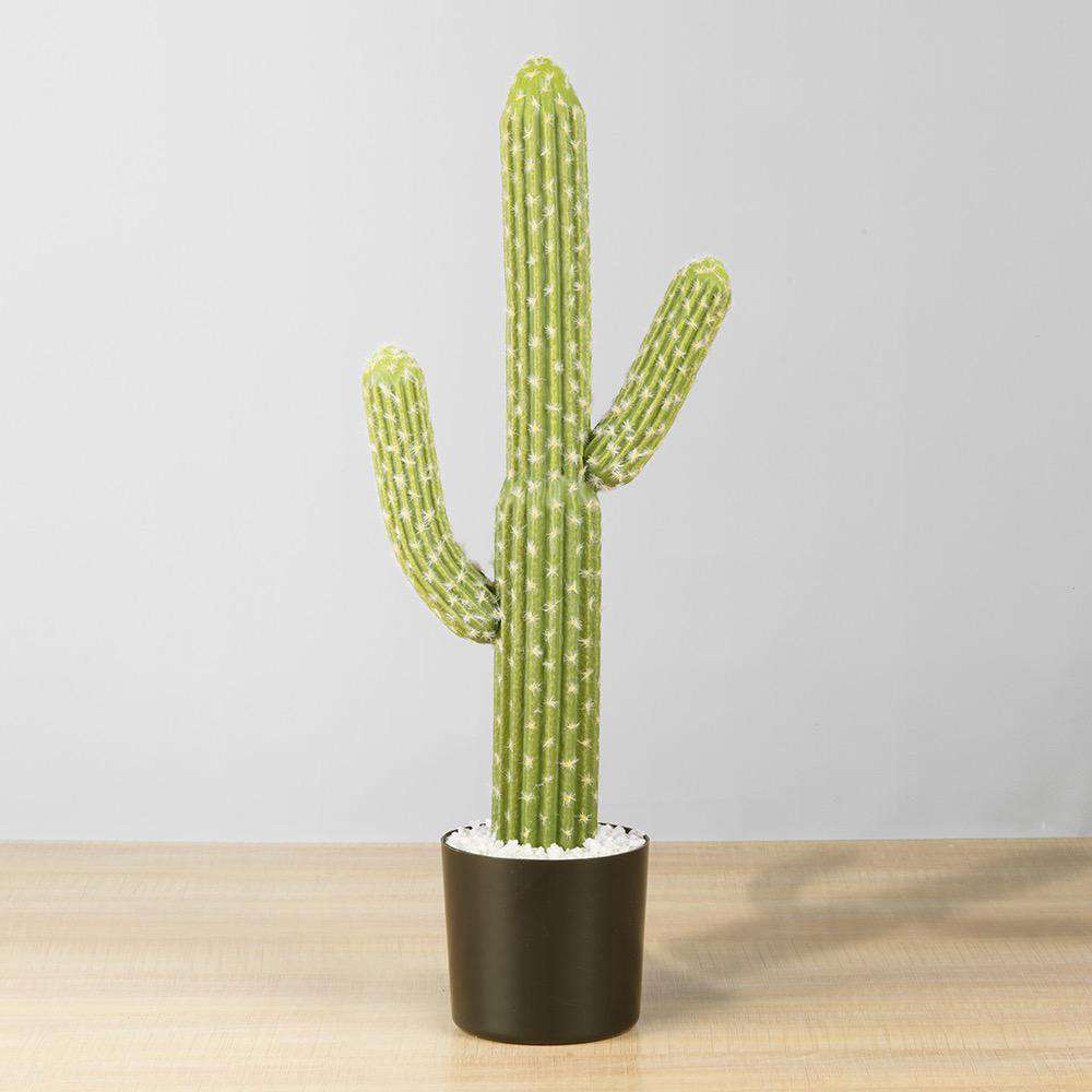 Cactus finto, vaso in ceramica