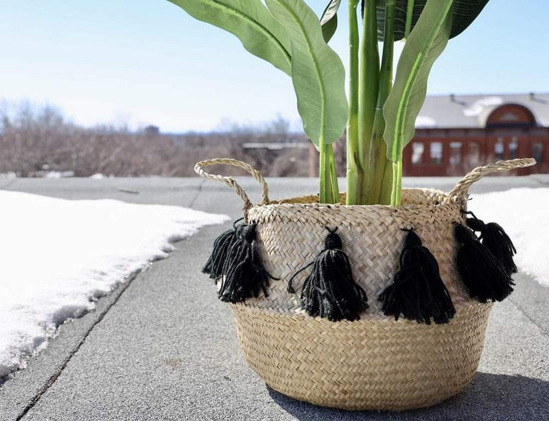 Vienna - Seagrass Basket With Black Tassel