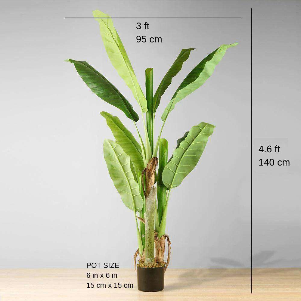 KIKI Artificial Banana Tree Potted Plant 55'' ArtiPlanto