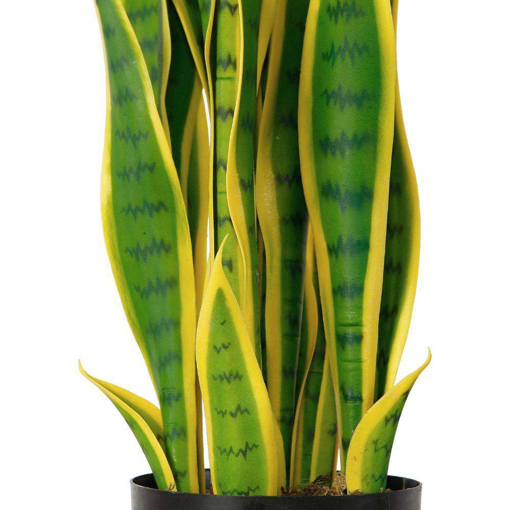 LUNA Artificial Snake Sansevieria Yellow & Green Potted Plant (MULTIPLE SIZES) ArtiPlanto