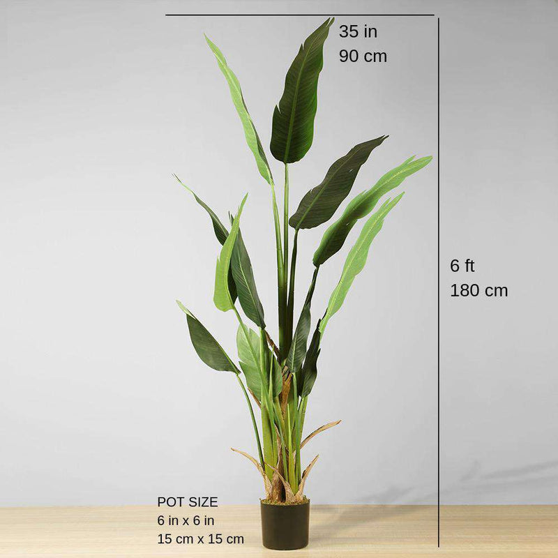 MAZA Artificial Bird Of Paradise Potted Plant (Multiple Sizes) ArtiPlanto