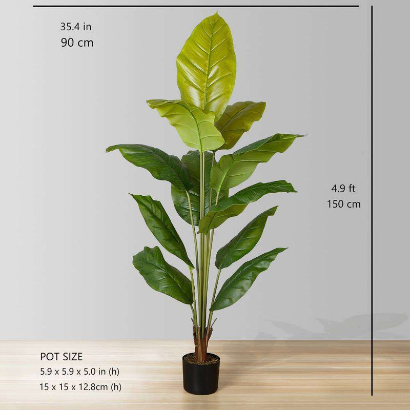 Moka Artificial Spathiphyllum Leaf Potted Plant (Multiple Sizes)