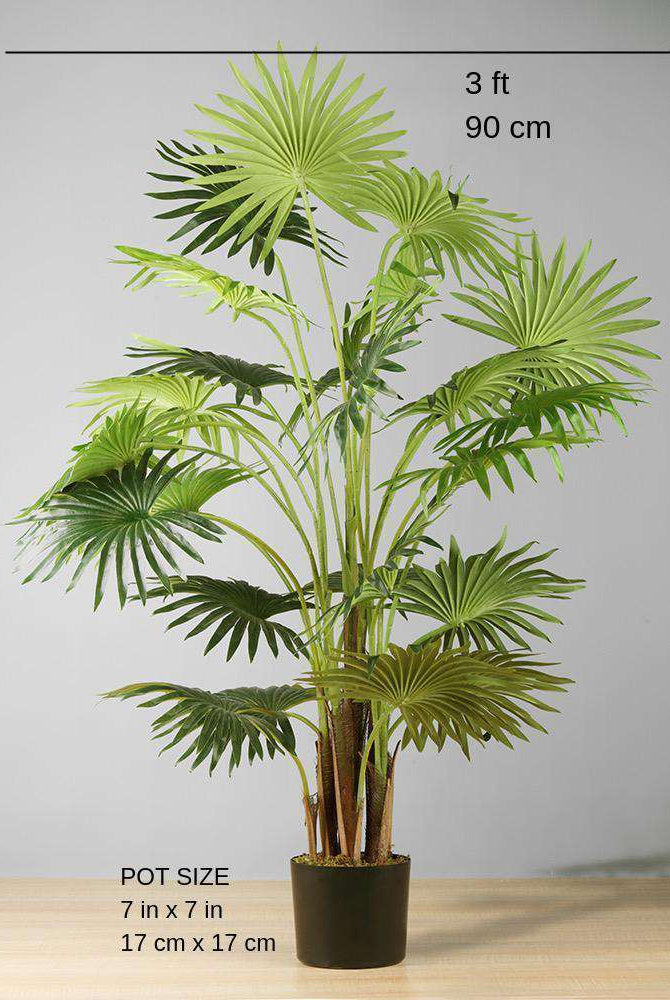 NINO Artificial Fan Palm Potted Plant 51'' ArtiPlanto