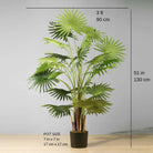 NINO Artificial Fan Palm Potted Plant 51'' ArtiPlanto