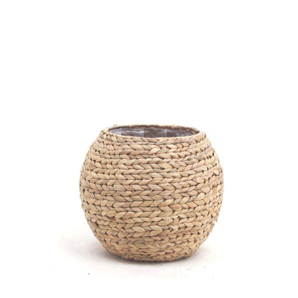 RAFA- Water Hyacinth Natural Round Floor Planter ArtiPlanto