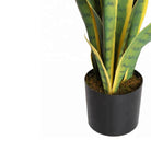 ZORA Artificial Snake Sansevieria Yellow And Green Potted Plant 30'' ArtiPlanto